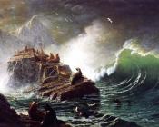 阿尔伯特 比尔施塔特 : Seals on the Rocks Farallon Islands